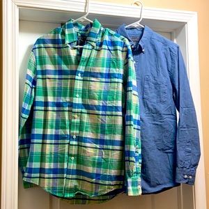 Two (2) Saddlebred woven button down shirts small